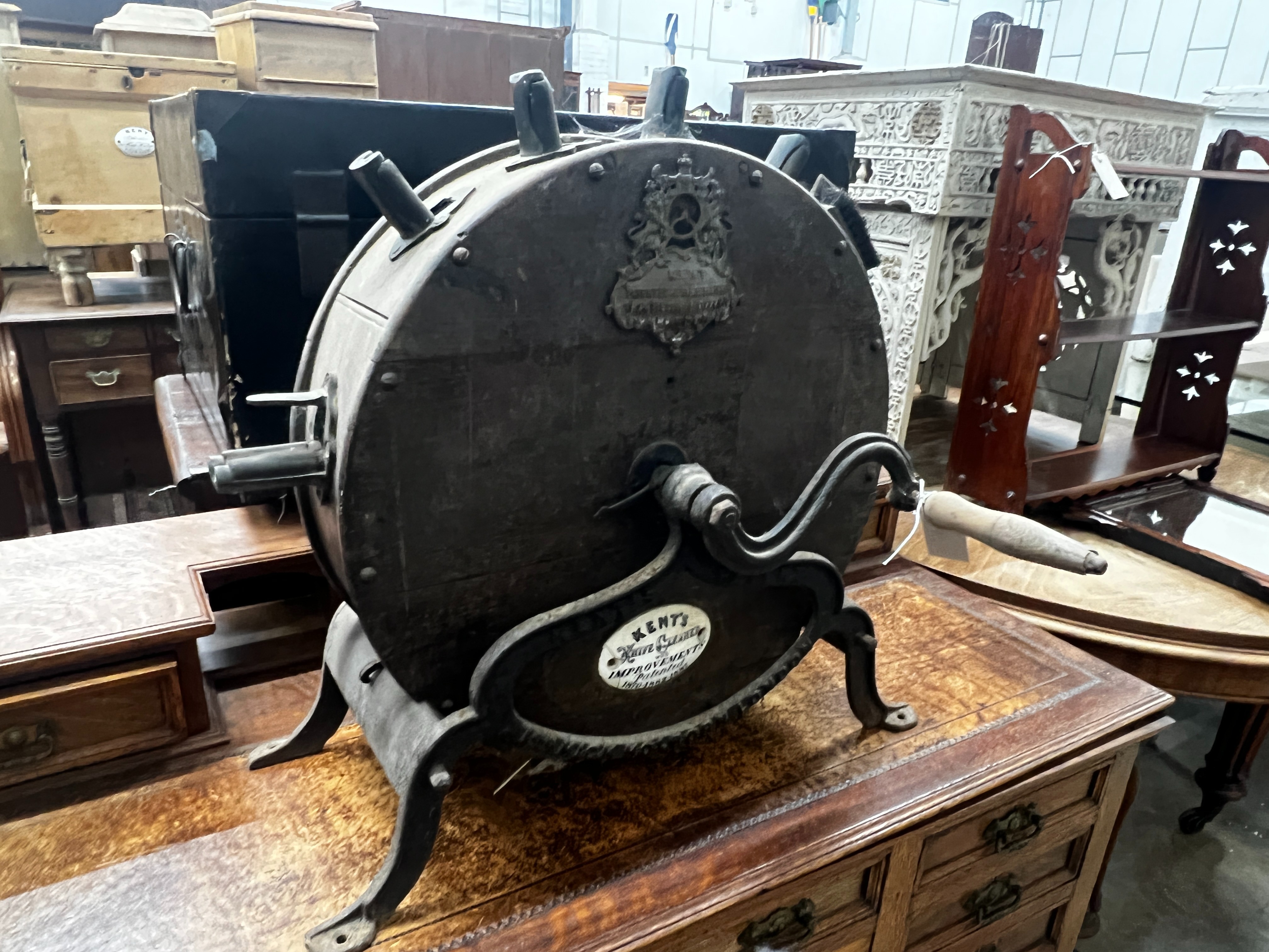 A Victorian Kents Patent knife cleaner, height 58cm